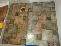 20151111 181014  After the first pass at grout haze removal (using white vinegar).