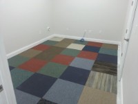 CarpetTileTest  May 7 2015 - I ordered 1100 square feet of 'cheap' $0.49/sq ft mix/match/random 24" carpet tiles from Caldwell Carpet (http://www.caldwellcarpet.com/cheap-carpet-tile.htm) for the model workshop and train room floors. This is a test of the first 35 carpet tiles off the pallet to see what it might look like.