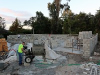 IMG 1553  December 2 2014 - This is just before work started on day 2 of building the block walls.