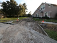 IMG 1735  Feb 3 2015 - Concrete Solutions (WinterPark, FL) is installing the new driveway. They have finished grading and almost finished forming the new driveway. So far I'm very happy with their work.