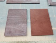 20180310_061806 After/Before the white 'grout' wash of the painted brick wall. I used an offwhite acrylic craft paint thinned with water to do the wash.
